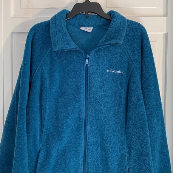 Columbia Blue/Teal Women's Fleece Jacket EUC - Picture 1 of 9